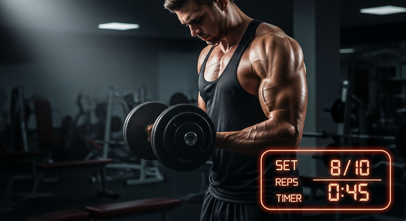 LifeShift 360 AI workout logger dark mode interface with exercise sets and rep tracking