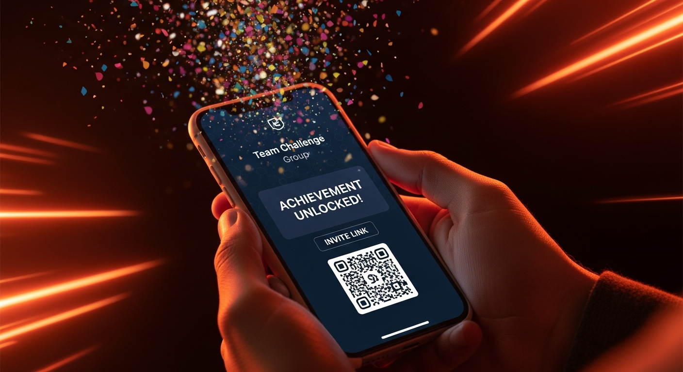 LifeShift 360 social sharing and friend invite screen with challenge codes in dark mode